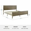 Martha Stewart Corbin King Size Solid Wood Platform Bed w/Wooden Headboard and Footboard, Brown Gray MG-090026-K-WOAK-MS